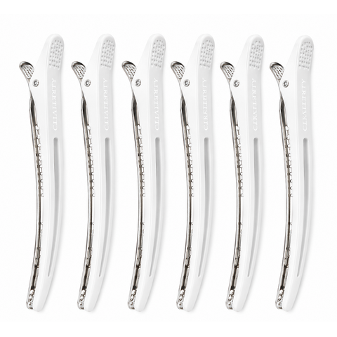 Перукарські затискачі пластик + метал, 6 шт