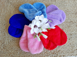 Terry mittens for paraffin therapy Blue