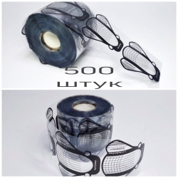 Форма для нарощування силікон "муха" срібло 500 шт