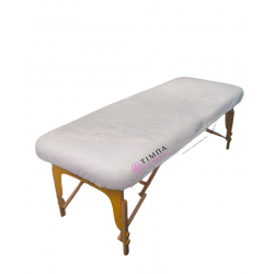 Чохол на кушетку махровий білий полірований 87х220см 