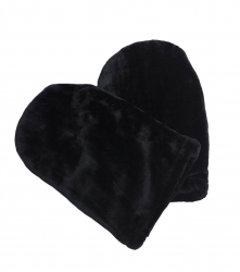 Рукавички махрові для парафінотерапії поліровані Чорні