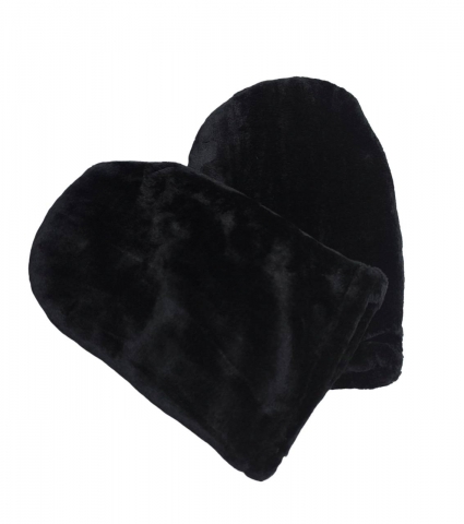 Рукавички махрові для парафінотерапії поліровані Чорні