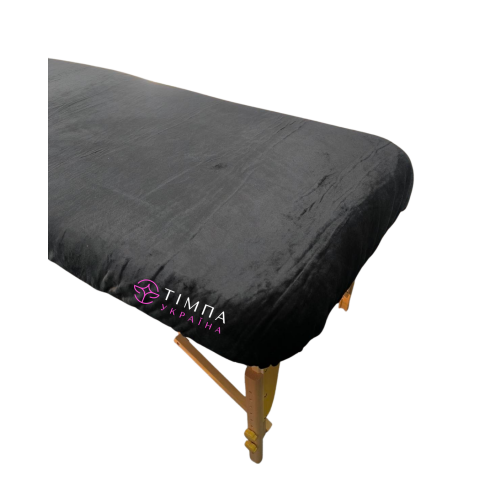 Чохол на кушетку махровий чорний полірований 87х220см 