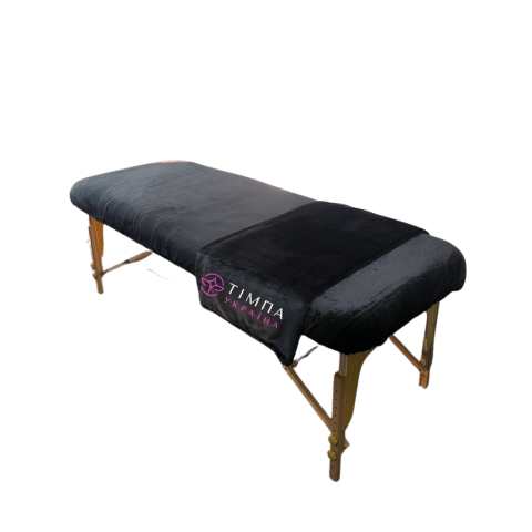 Чохол на кушетку махровий чорний полірований 87х220см 