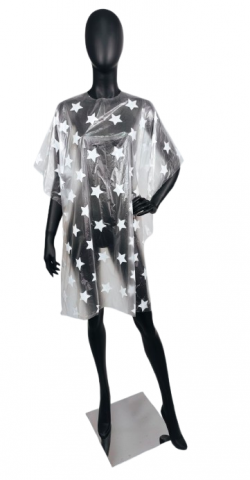 Пеньюари одноразові п/е 100х135см Зірочка (біла)