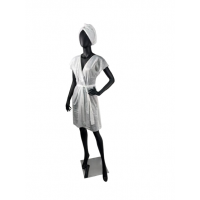 Kimono robe without sleeves disposable white TIMPA spunlace, size M