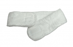 Cosmetic headband (terry with velcro) White