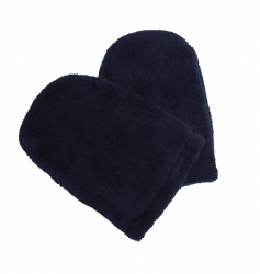 Terry mittens for paraffin therapy Dark blue