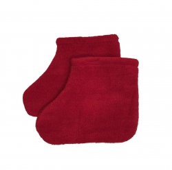 Terry socks for paraffin therapy Red
