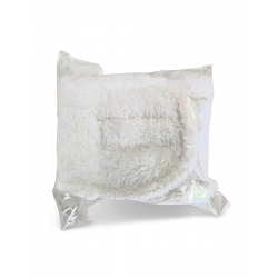 Cosmetic headband (polished terry with velcro) White