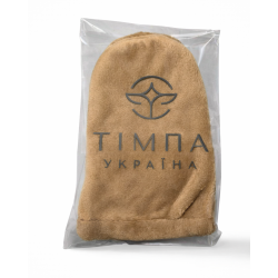 Terry mittens for paraffin therapy polished Beige