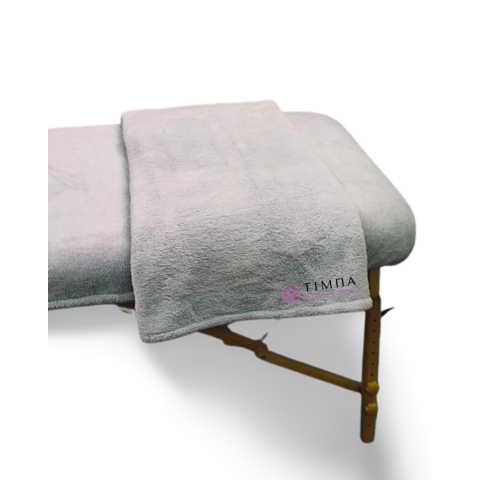 Плед махровий сірий