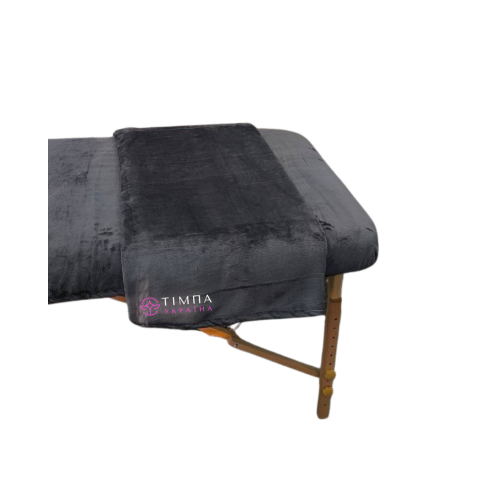 Плед махровий полірованний сірий