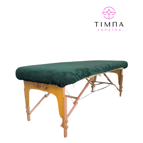 Cosmetology coach cover terry dark green 87x220cm