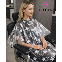 Пеньюари одноразові п/е 100х135см Зірочка (біла)