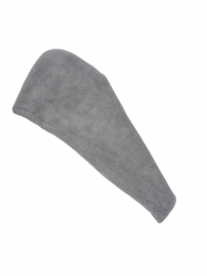 Полотенце тюрбан на пуговице Серый