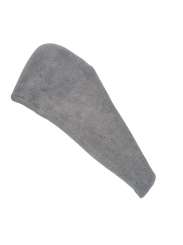 Рушник-тюрбан на гудзику Сірий