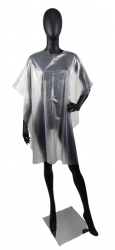 Disposable plastic coloring cape 90x135cm transparent