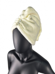 Рушник-тюрбан на гудзику Молочний