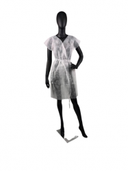 Халат-кимоно одноразовый белый ТИМПА размер М, спанбонд